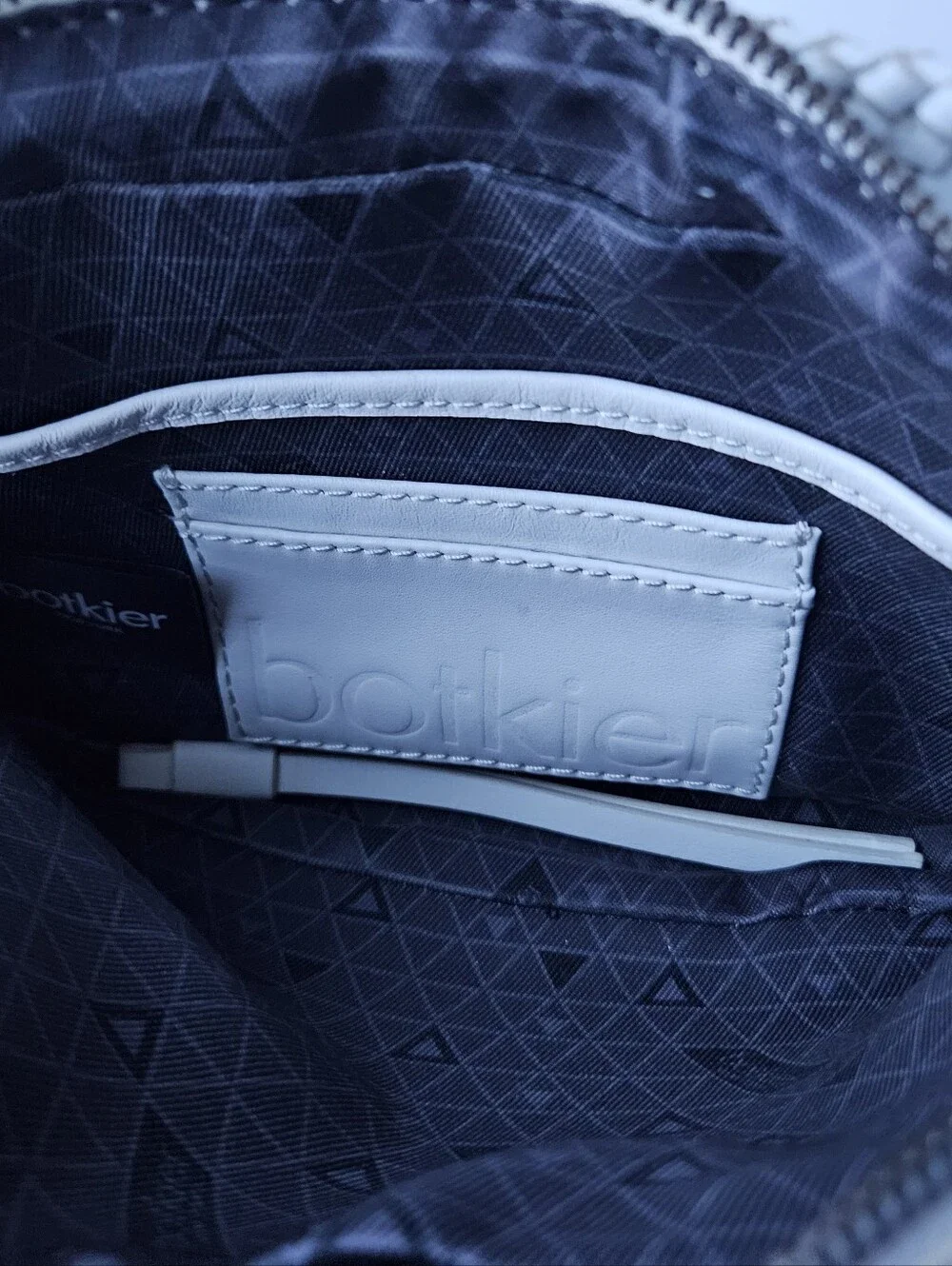 New Botkier White Croc Embossed Leather Petite Crossbody Bag